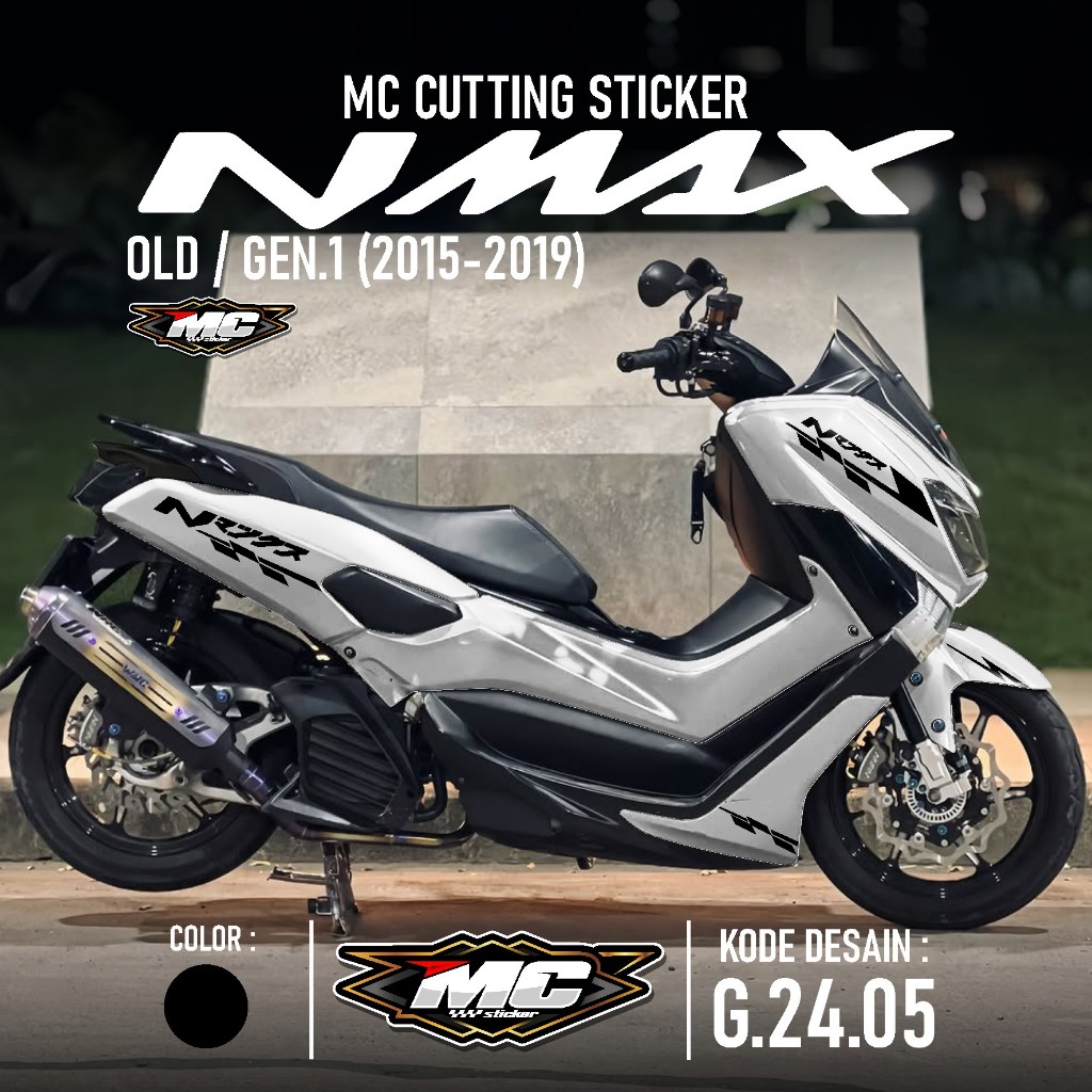 Cutting Sticker Striping NMAX OLD 2015 2016 2017 2018 2019 - Aksesoris Motor Stiker Yamaha Nmax 155 