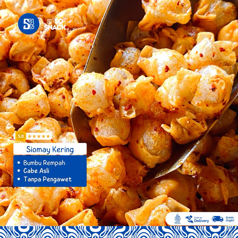 

SO SNACK Siomay Kering Pedas 500gr - Cabe Asli - Cemilan Viral - Makanan Ringan