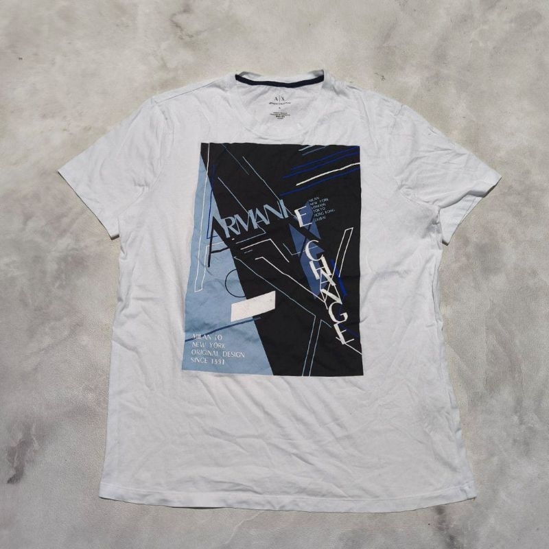 baju kaos pria AX motif putih