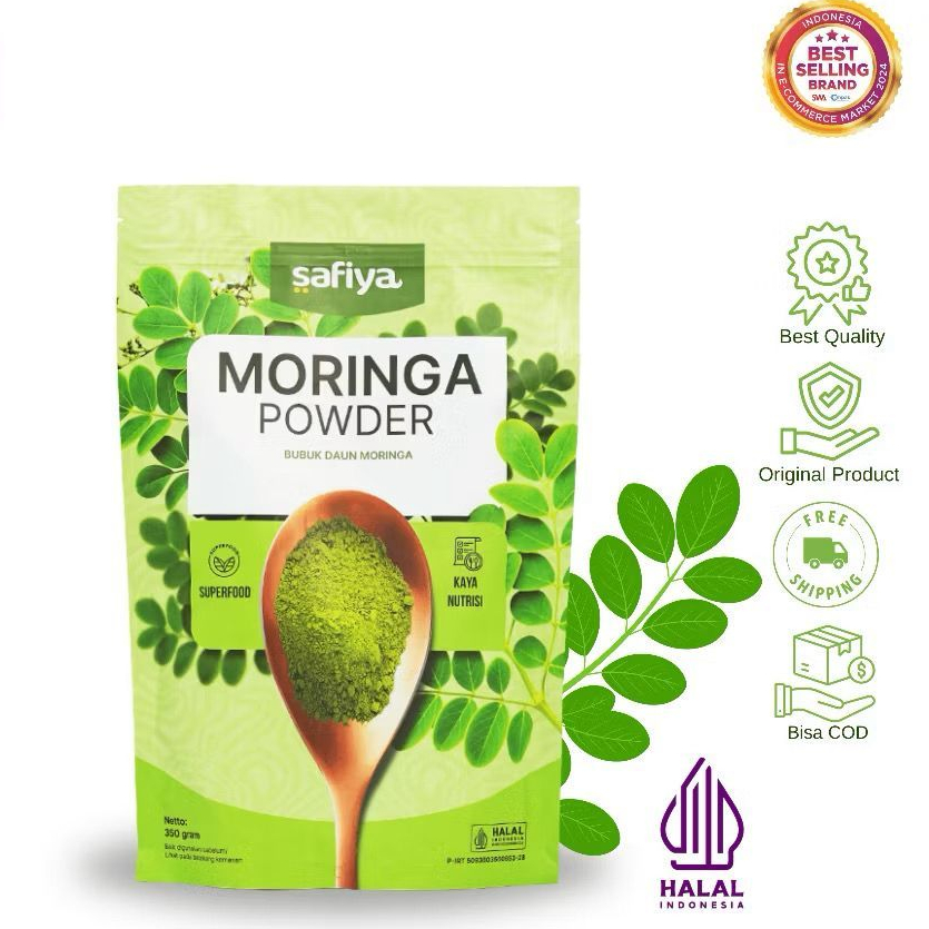 

Moringa Powder Safiya - Bubuk Daun Moringa Daun Kelor 250gram