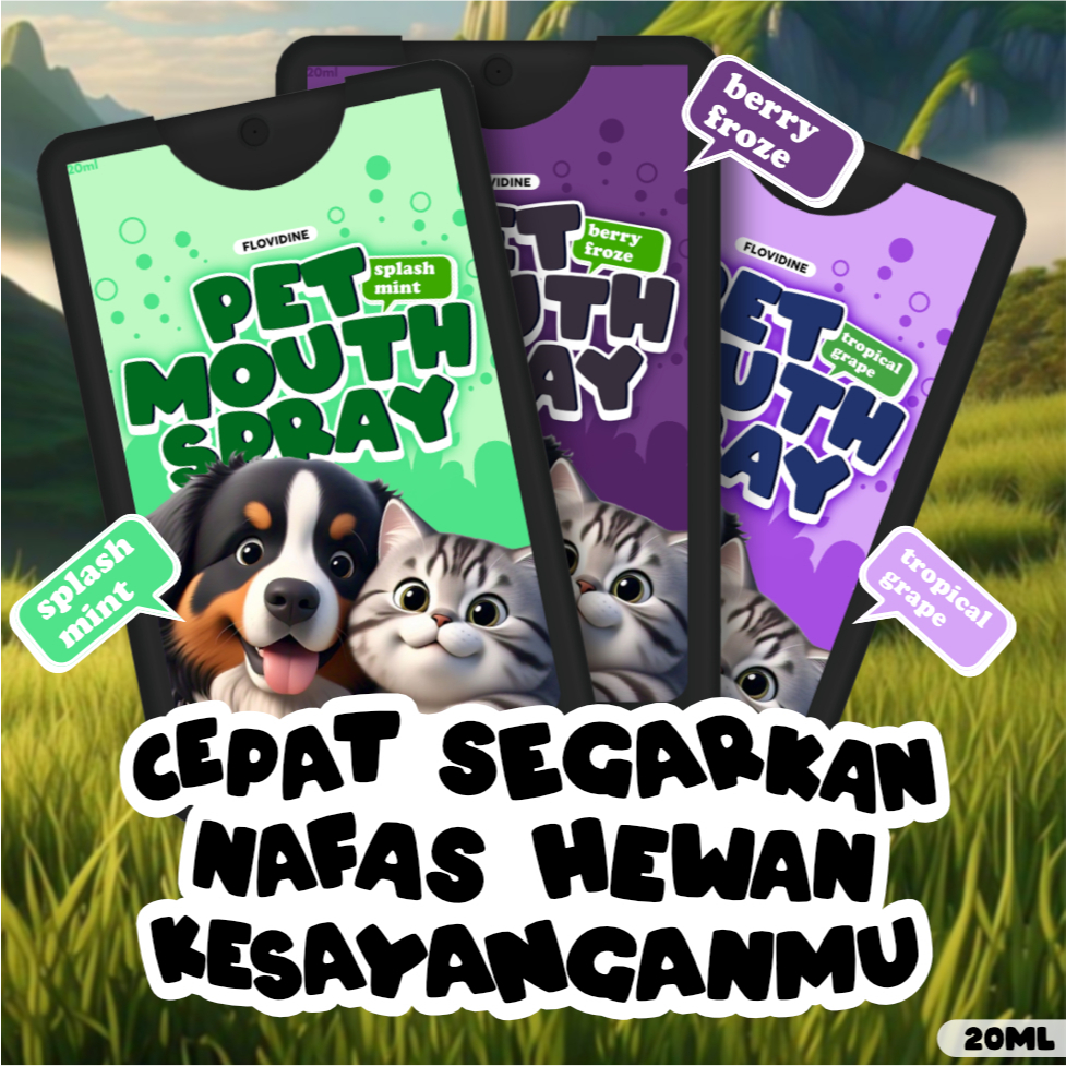 Penghilang Bau Mulut Kucing & Anjing Pet Mouth Spray