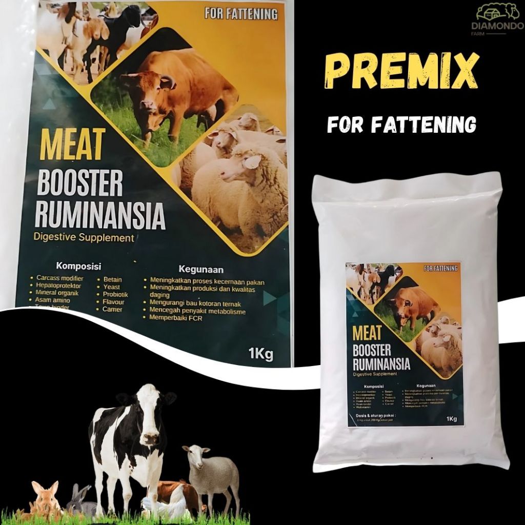 Premik Mineral Rumansia 1kg For Fattening Suplemen Vitamin Penggemukan Untuk Kambing - Premix Kambin