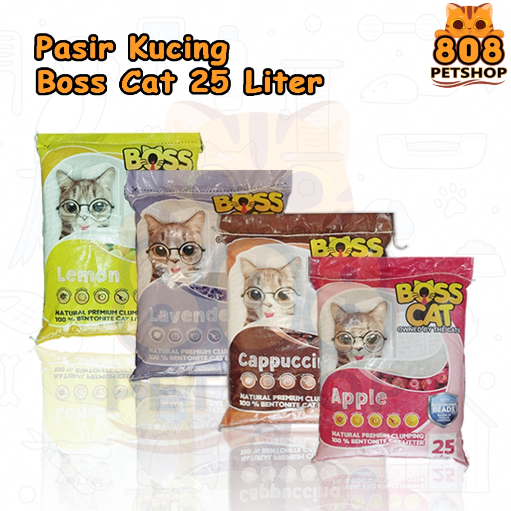 Pasir Kucing Boss Cat 25 Liter Pasir Wangi 25liter Bentonite Gumpal