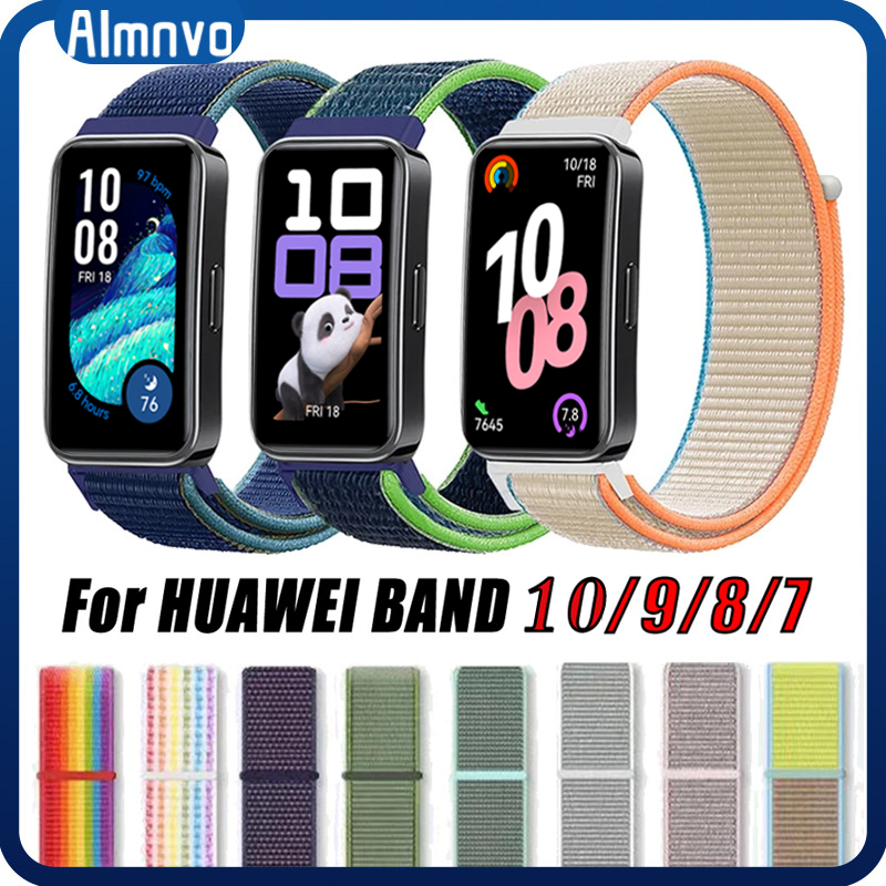Nylon Loop Strap for Huawei Band 9 Huawei Band 8 Jam Tangan Smartwatch Huawei Band 7 Tali Replacemen