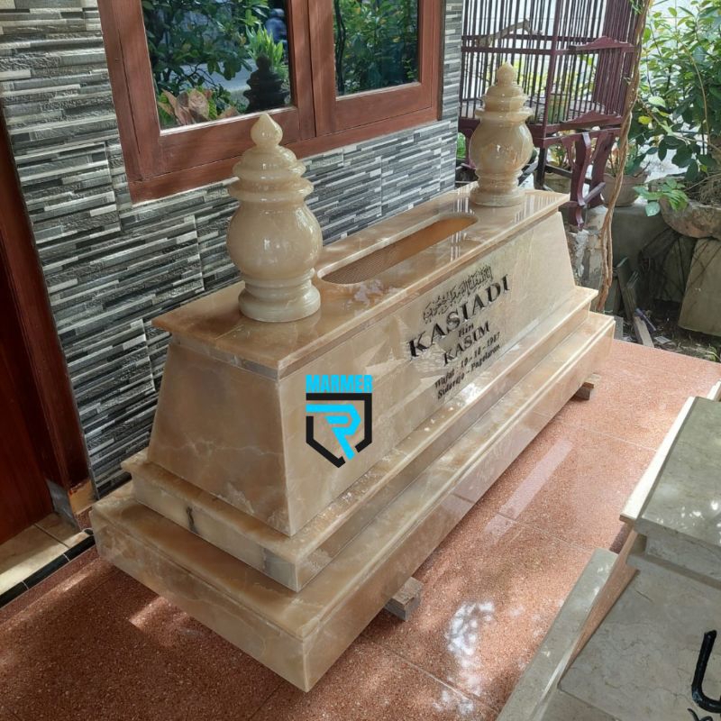 Kijing makam model jawa batu onix kilap glossy
