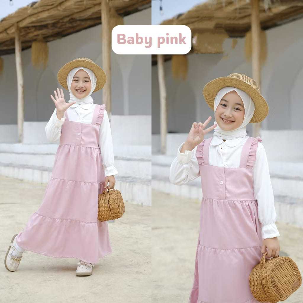 Gamis Couple Livy Anak Perempuan Terbaru 3-12 Tahun / Gamis Livya Dress Kids Crinkle Airflow Premium