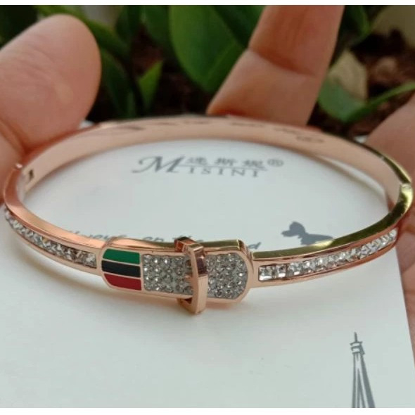 Gelang Wanita Titanium Model Terbaru / Gelang Anti Karat Murah