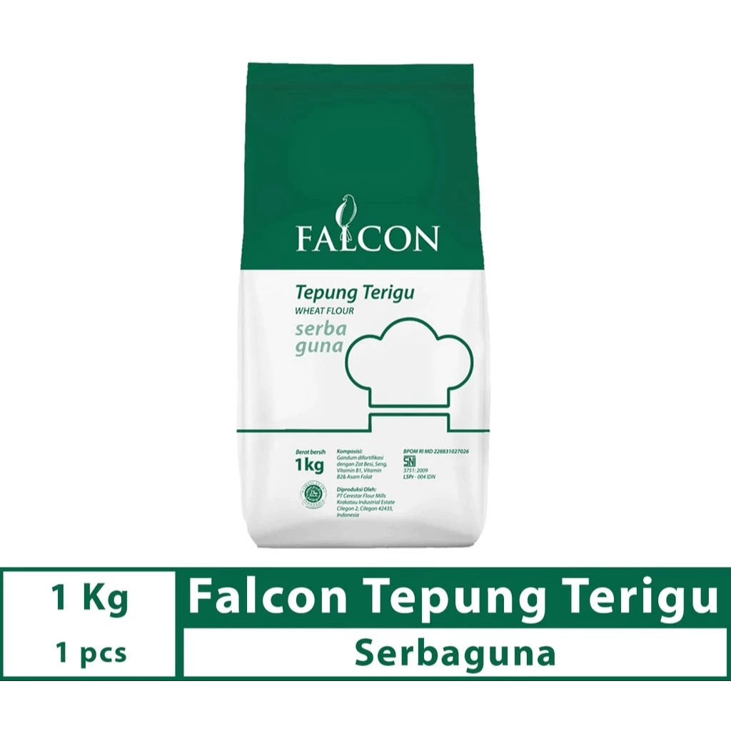 

☘️MUMTAAZZTORE☘️ TEPUNG FALCON HIJAU KEMASAN 1KG [ Tepung Serbaguna ]