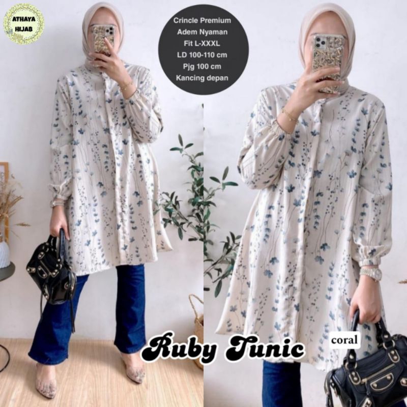 Baju Tunik Wanita Premium Ruby Tunik By Athaya Hijab
