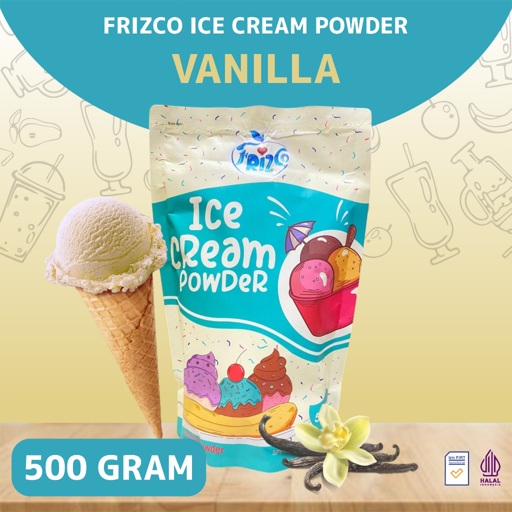 

Bubuk Es Krim Hard Ice Cream Frizco Rasa Vanila 500 Gram