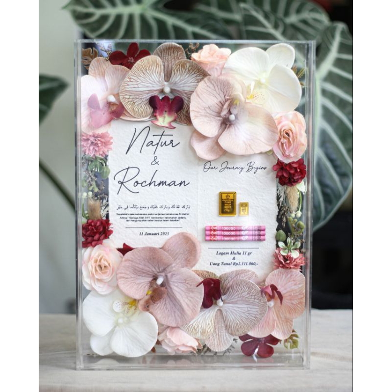 Mahar Akrilik/Mahar transparan/Mahar Anggrek