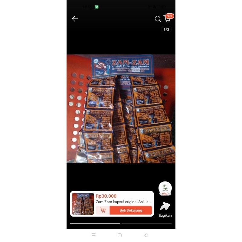 

zam zam kap bersetandar original 20 saset