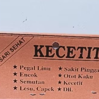 

Label Sari Sehat warna Oren bisa cod