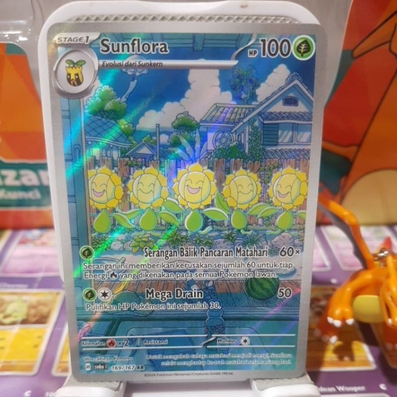 Kartu Pokemon Sunflora AR 169/167 sv6s 1 (H)