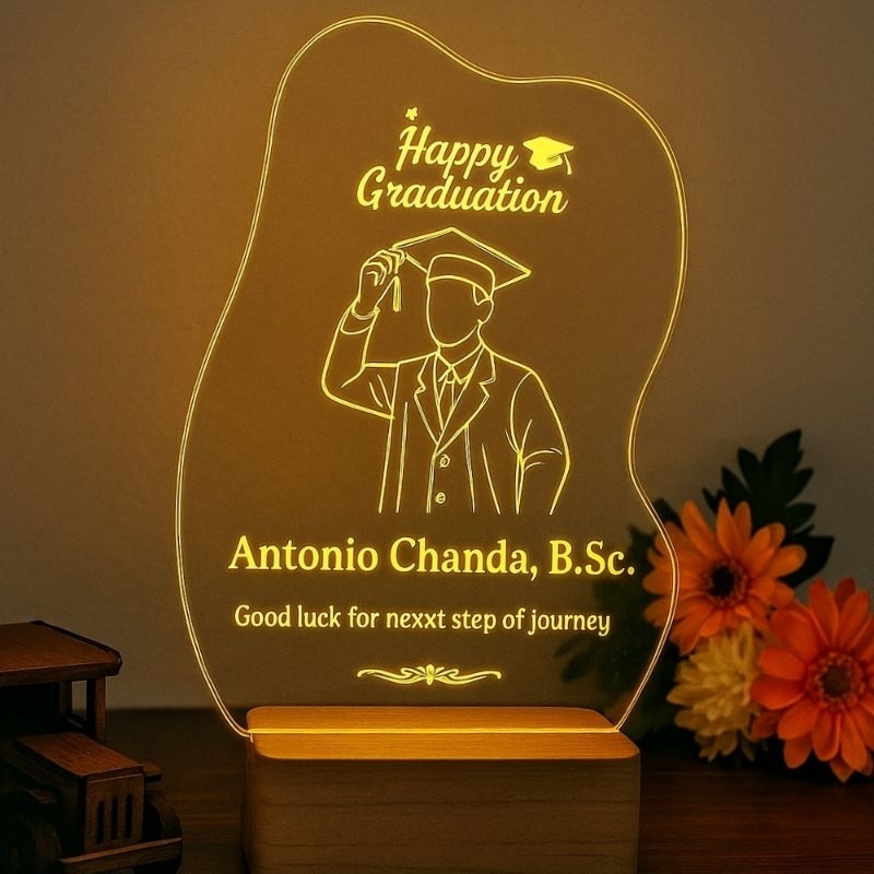 3mm Lampu Akrilik Custom Wisuda Kado Wisuda Gift Wisuda Graduation Gift Kado Wisuda Unik