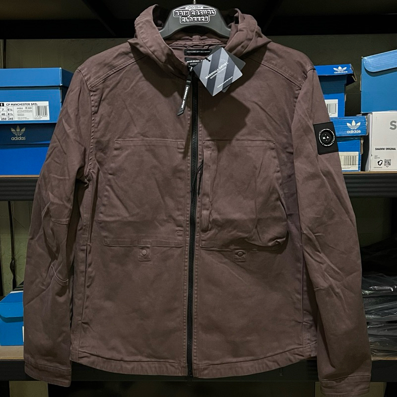 Marshall Artist Battaglia Cotton Overshirt Hood Jacket Fig