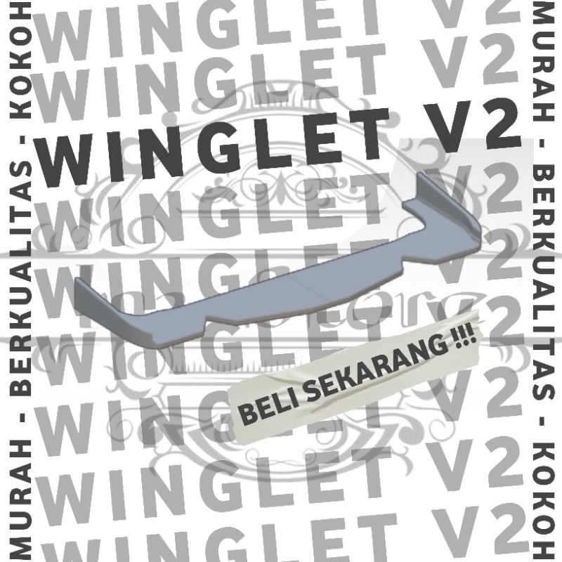Miniatur aksesoris Winglet bus plastik