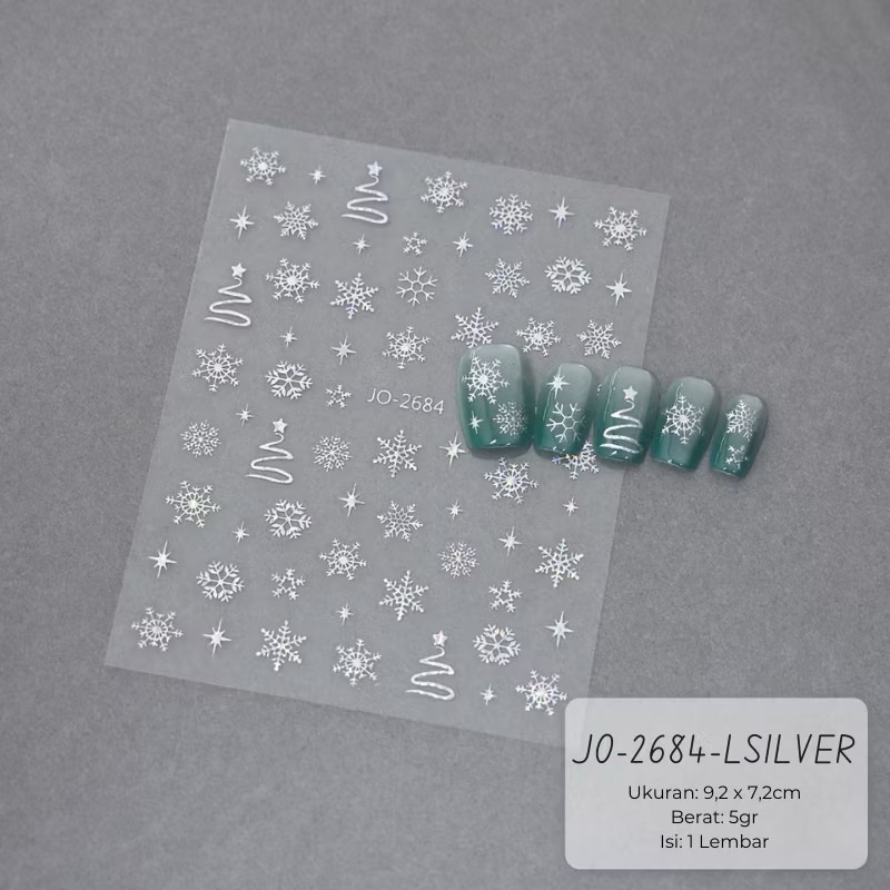 

Stiker Salju Natal / Sticker Christmas Uv nail gel / Stiker Kutek