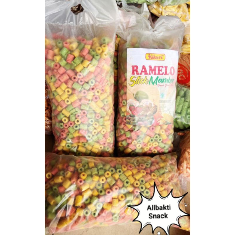 

SNACK VIRAL RAMELO STICK MAMBO RASA BUAH RENYAH ENAK DAN GURIH VARIAN MIX BERAT 500GRAM/ALLBAKTI SNACK/SNACK KILOAN MURAH