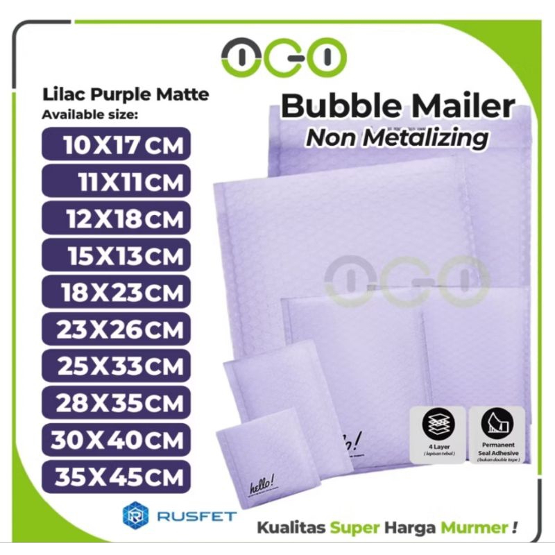 

Bubble Mailer warna Lilac uk. 18x23