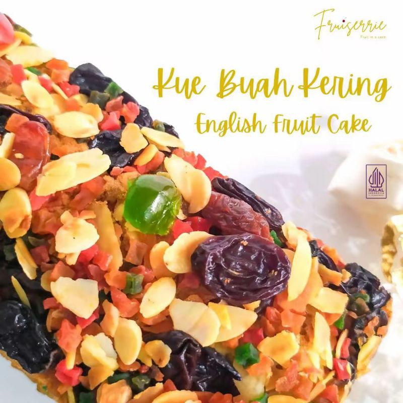 

Fruiserrie Special English Fruit Cake with Almond Sliced/Kue Buah Kering