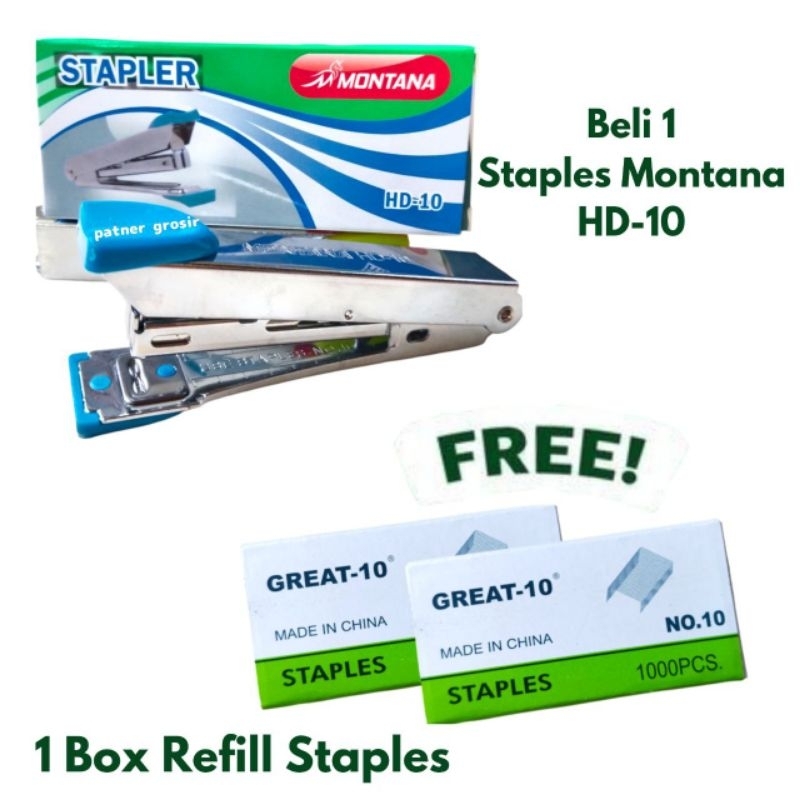 

STAPLER STAINLESS MONTANA/ STAPLES HD-10
