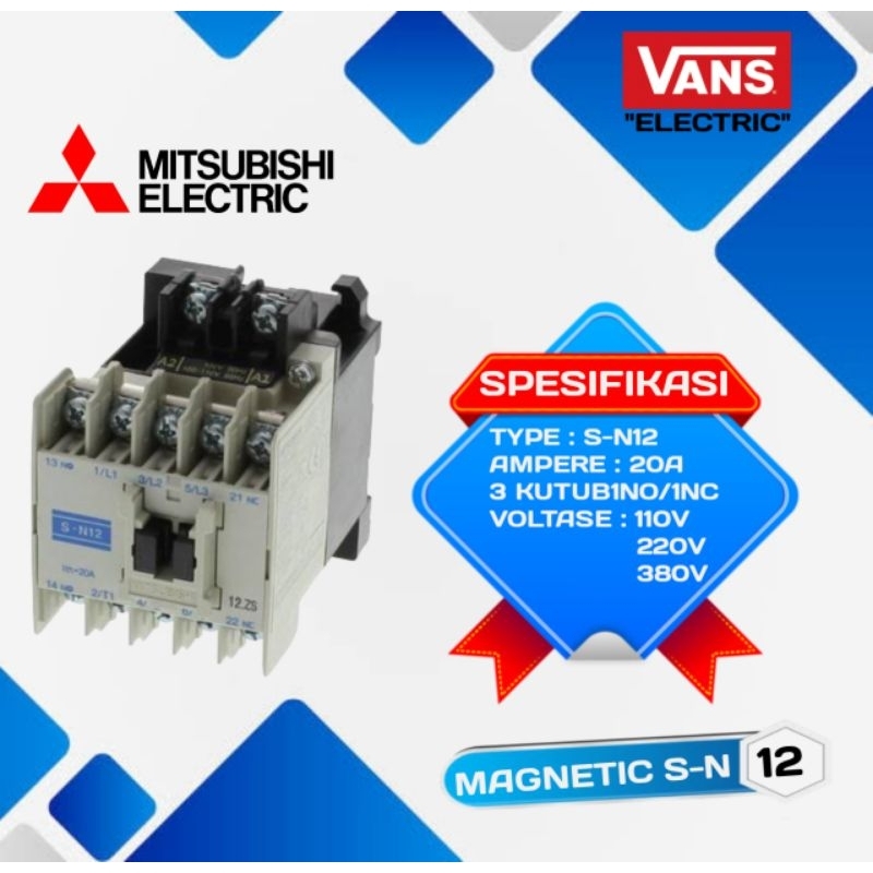 CONTACTOR MITSUBISHI S-N12 [20A]