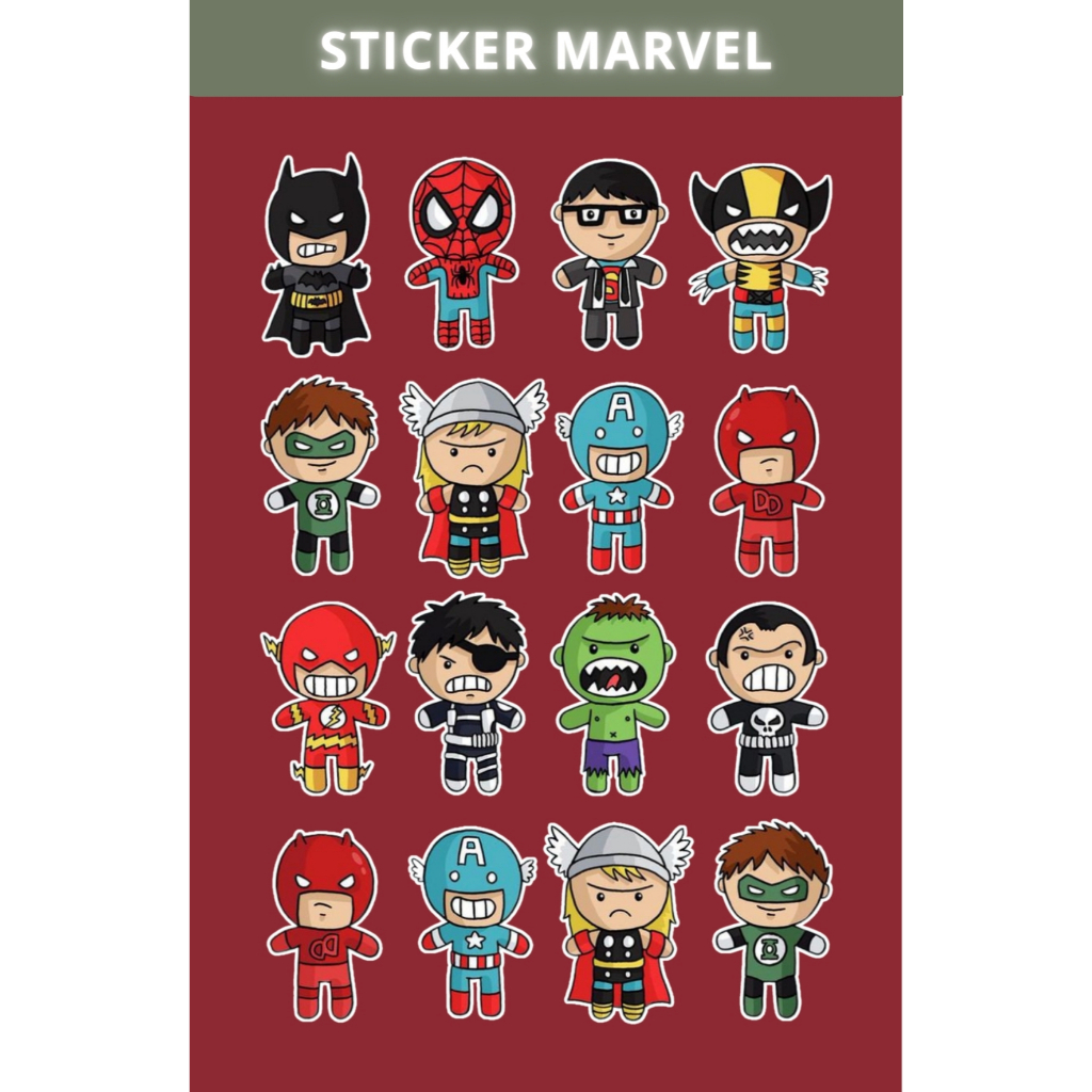 

stiker MARVEL HERO Custom 10x15cm - Aesthetic Keren HP & Laptop - Arutala | Wajib Baca Deskripsi