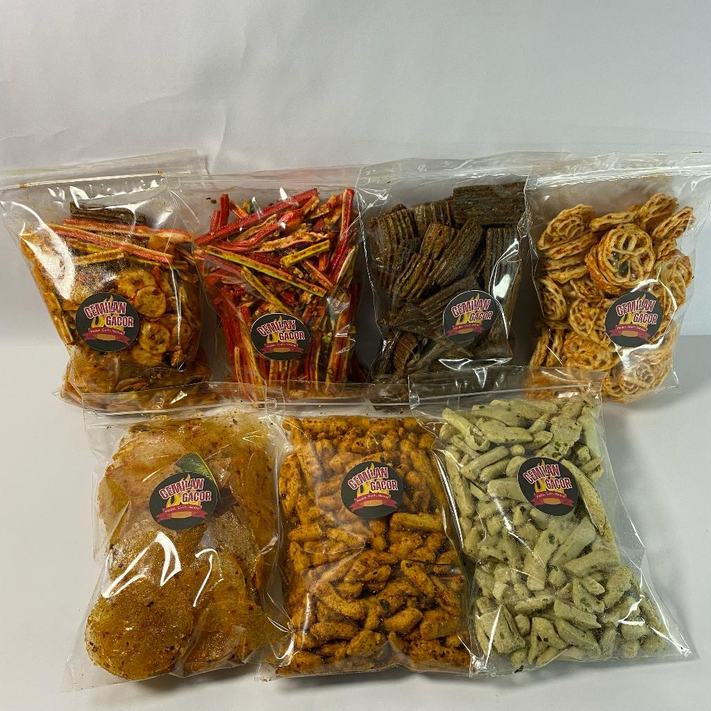 

seblak kerupuk jengkol pedas daun jeruk bumbu melimpah/sebring kerupuk jengkol