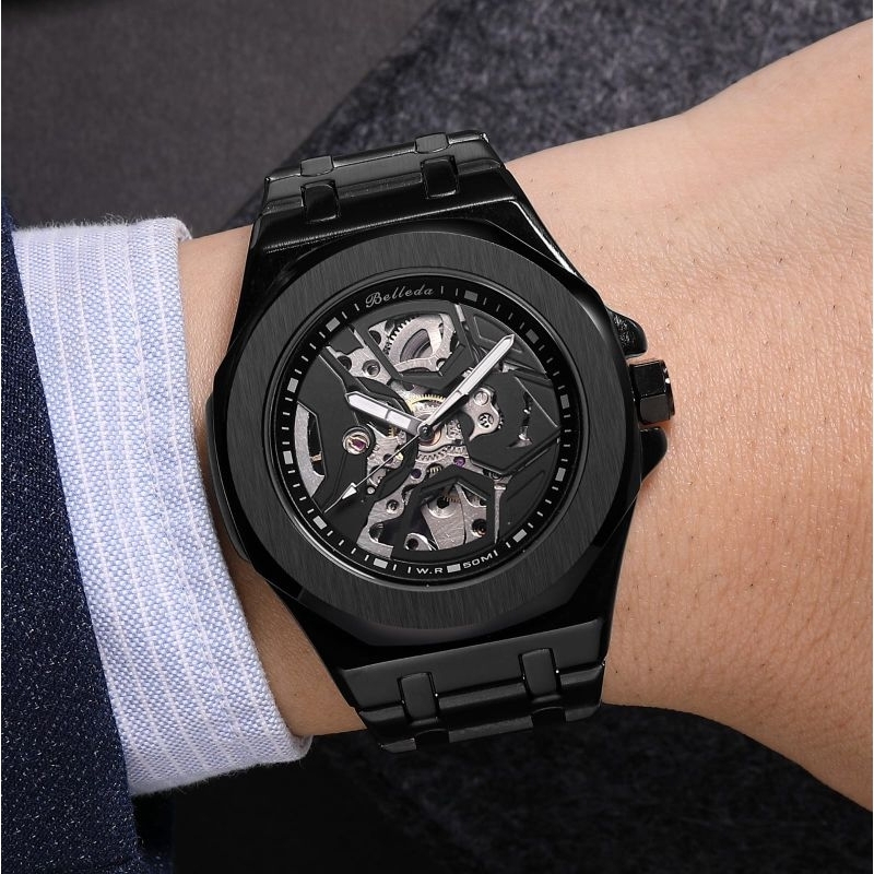 BUY 1 GET 1.. JAM TANGAN PRIA WANITA BELLEDA ORIGINAL AUTOMATIC 9608 RT