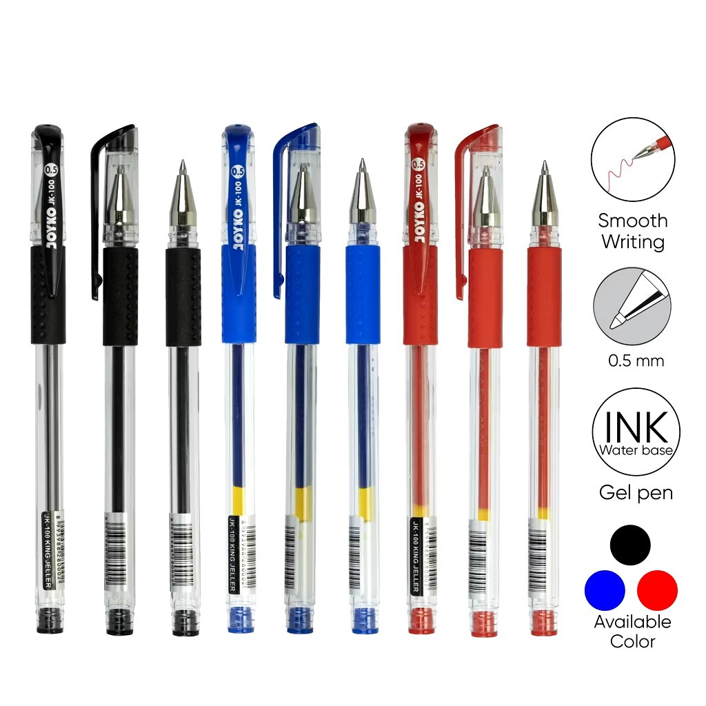 

JOYKO JK-100 0.5mm GEL PEN BIRU- Alat Tulis Stationery