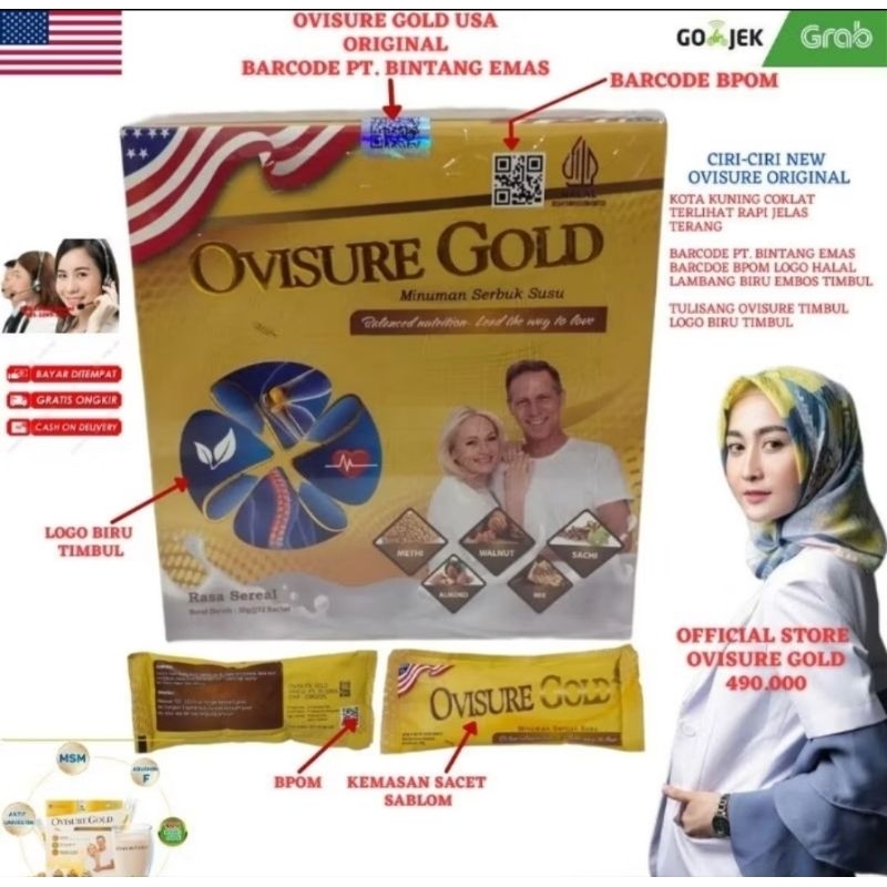 

OVISURE GOLD Original Susu Kesehatan Tulang Dan Sendi Atasi Osteoporosis Keroposan Tulang Alami BPOM