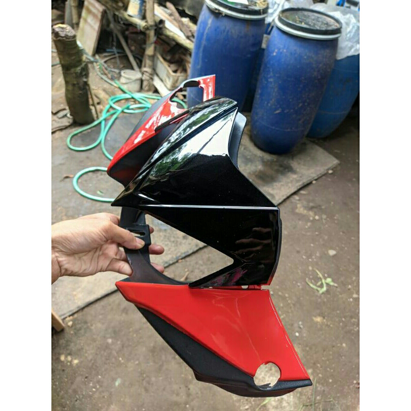 batok depan supra x 125 fi set visor