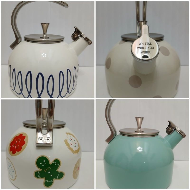 Kate Spade ( Lenox ) Teko Siul / Ceret Bahan Enamel Tebal 2.2 ltr  - Premium Original