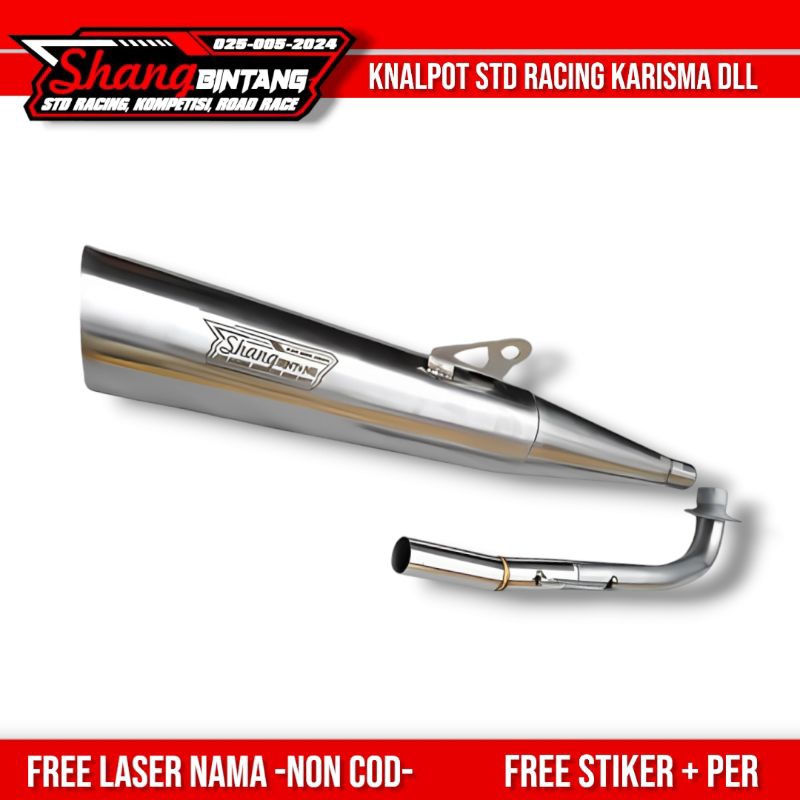 Knalpot Tsukigi Karisma Standar Racing Wave 125 Kharisma Supra Fit Old Astrea Prima