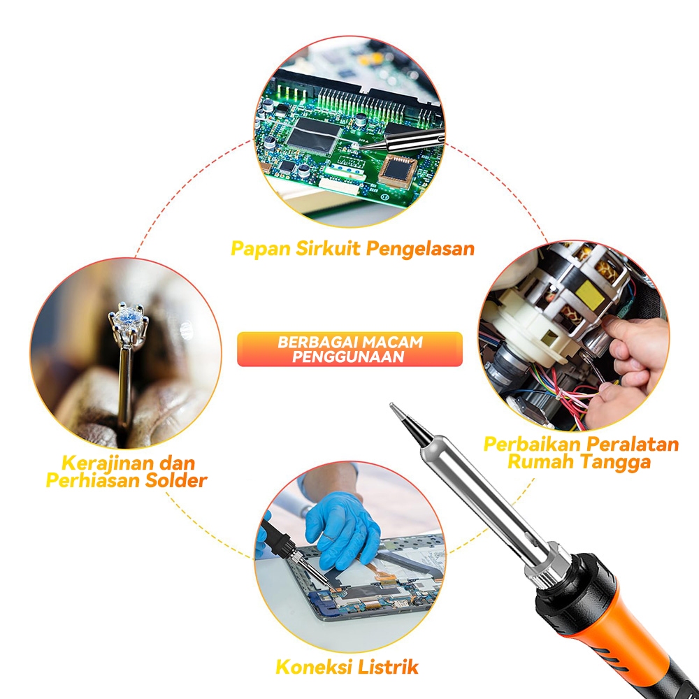 Solder Digital Iron 90W LCD Adjustable Temperature Solder Listrik Penghisap Timah Iron Kit