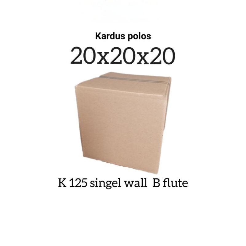 

kardus baru ukuran 20x20x20 single wall, box packaging