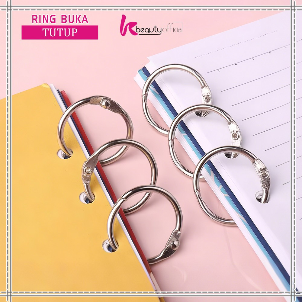 

KB-A122 Ring Binder Scrapbook Uk 20-25MM / Ring Bulat Buka Tutup Binder Ring / Ring Gantungan Kunci Ring Pengait Buku Serbaguna