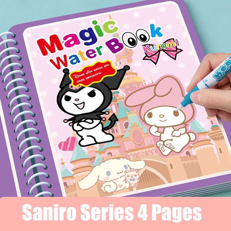 

Sanrio Character Buku Gambar Pen Air Magic Water Book Buku Mewarnai Ajaib Dengan Spidol Air