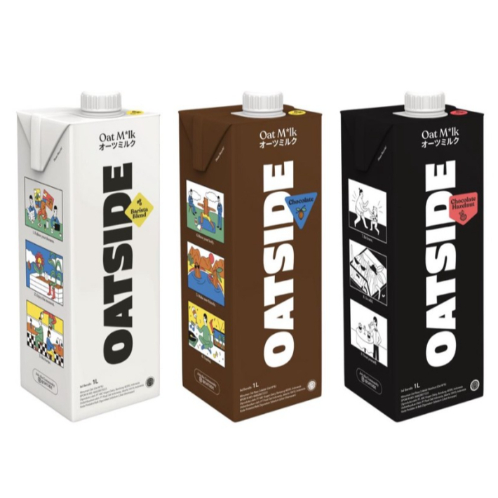 

Oatside Oat Milk Susu Gandum Barista Blend, Coffee, Chocolate 1 Liter