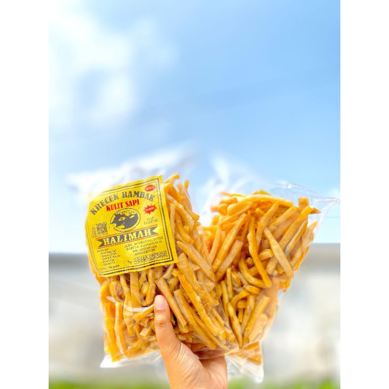 

HALIMAH krupuk kulit sapi mentah/krupuk kulit mentah/rambak mentah/krecek rambak varian mie super 500gram