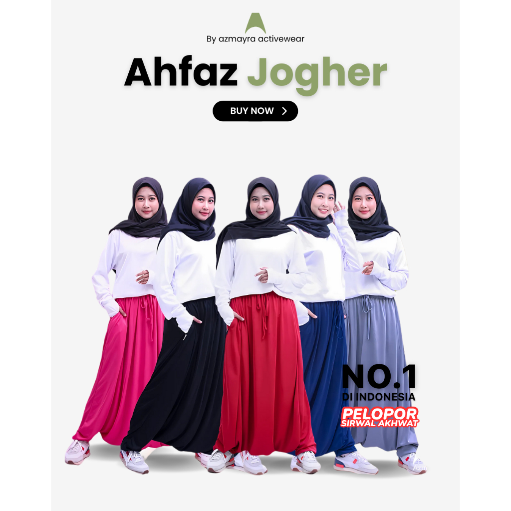 AZMAYRA Jogher Waffle / Sirwal Akhwat/ Celana Syari / Hareem Pants