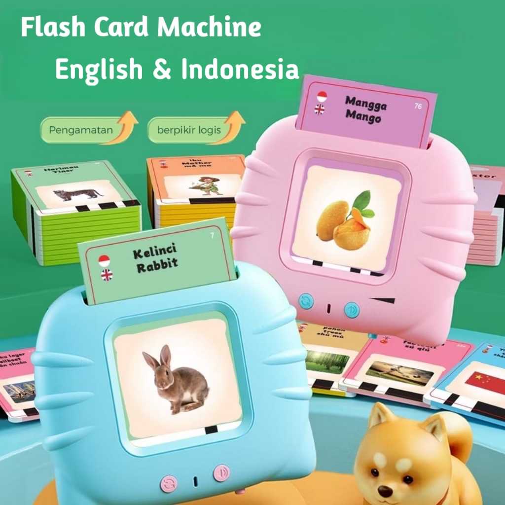 Audio Flash Card (224 foto) Indonesia+inggris / Mainan Edukasi Anak / Card Early Education Device