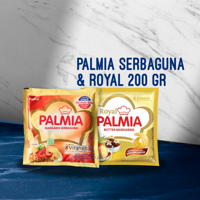 

Palmia Margarin 200 Gr ( Royal, Serbaguna ) Butter Margarin Campuran Mentega Margarine