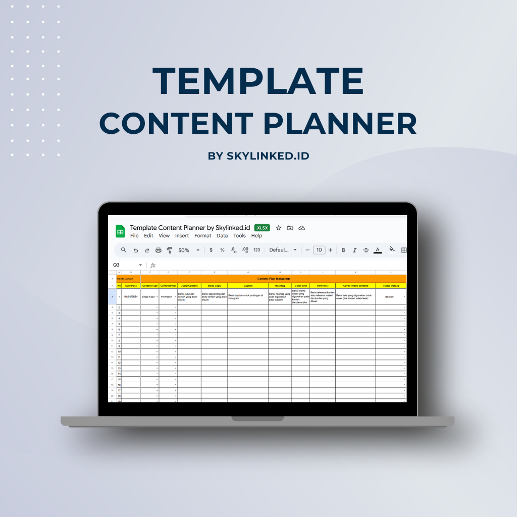 TEMPLATE CONTENT PLANNER | CONTENT PILLAR | SOCIAL MEDIA KPI FOR SOCIAL MEDIA SPECIALIST & CONTENT C