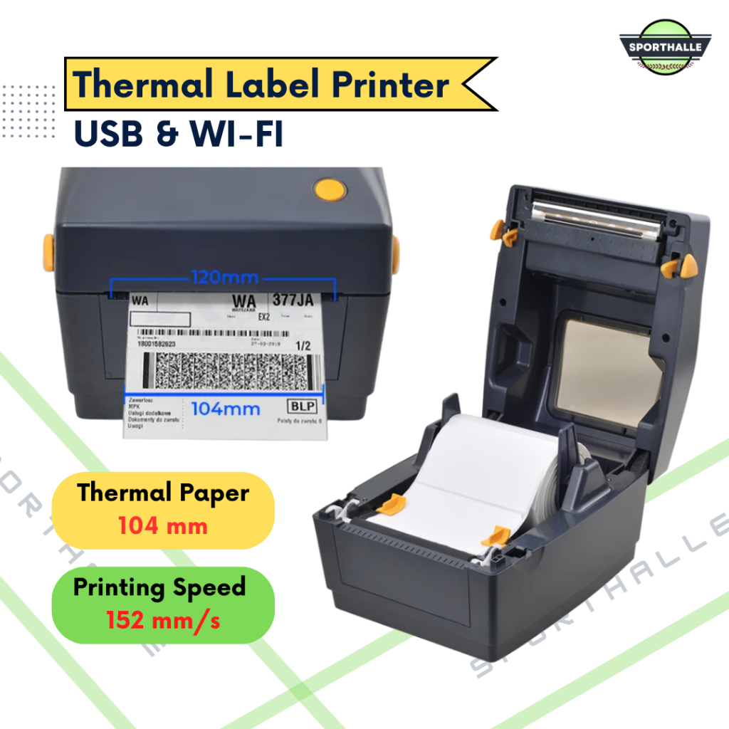 WINPAL Thermal Label Barcode Printer USB dan WIFI / WI-FI