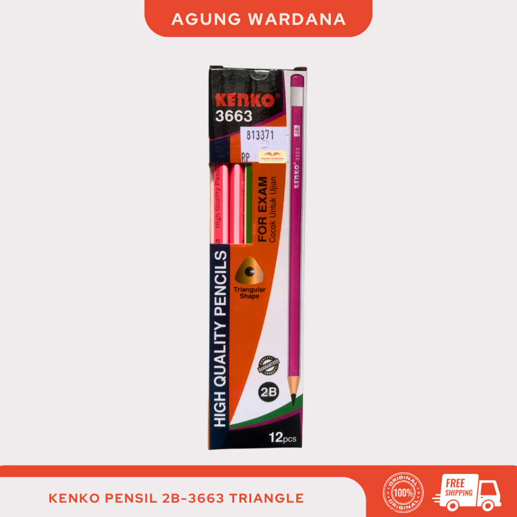 

KENKO PENSIL 2B 3663 TRIANGLE ISI 12 PCS