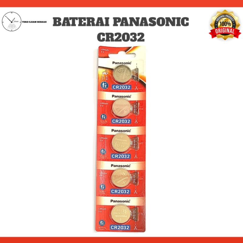 Baterai Panasonic CR2032 Original /CR 2032 Lithium Battery 3V / Batrai Panasonic CR2032 3 Volt