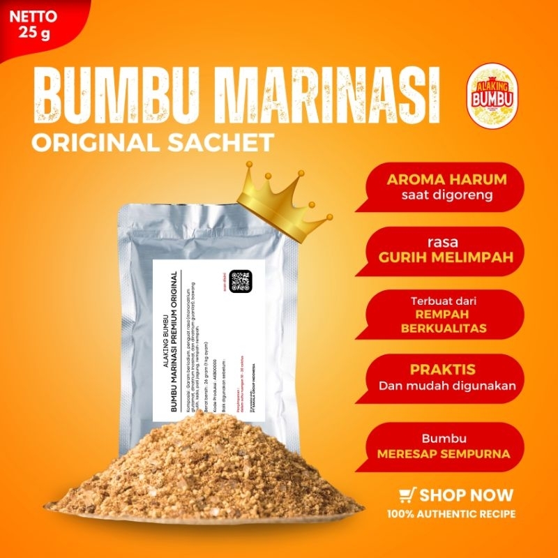 

ALAKING BUMBU Kemasan Sachet 1pcs Bumbu Marinasi Original dan Spicy