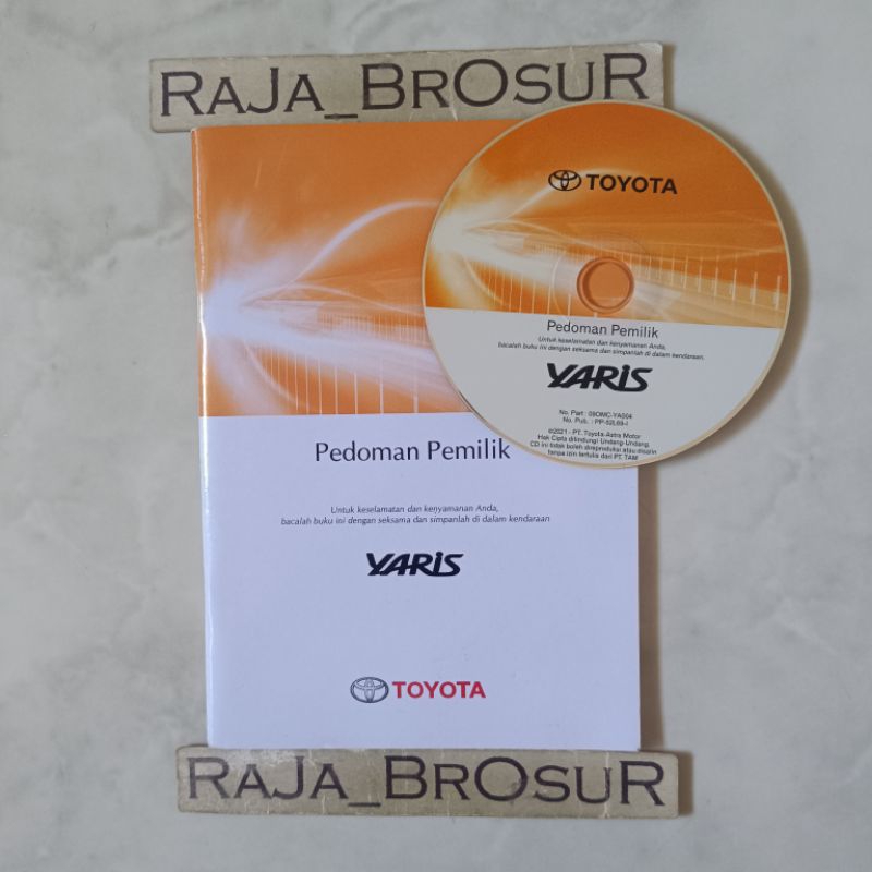 Buku Pedoman Pemilik + CD VCD/Manual Book Toyota Yaris 2018-2021 ORI Original